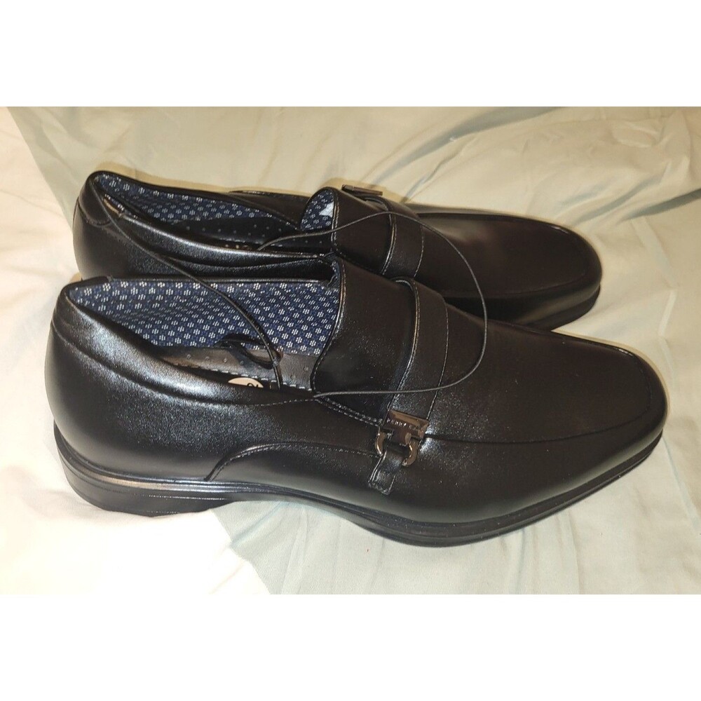 Perry Ellis Portfolio Mens Slip On Black Dress Shoes Size 9.5